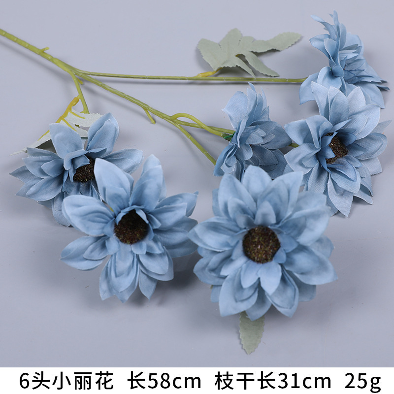 蓝色系仿真花婚礼婚庆场地场景布置道具装饰花艺花材花束假花批发|undefined