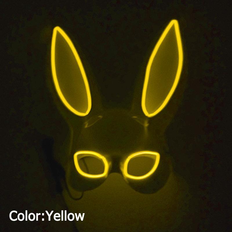 バー演出トランポリン演出ハーフフェイスうさぎマスクバニーガール仮装舞踏会ledハロウィーン発光アイテム