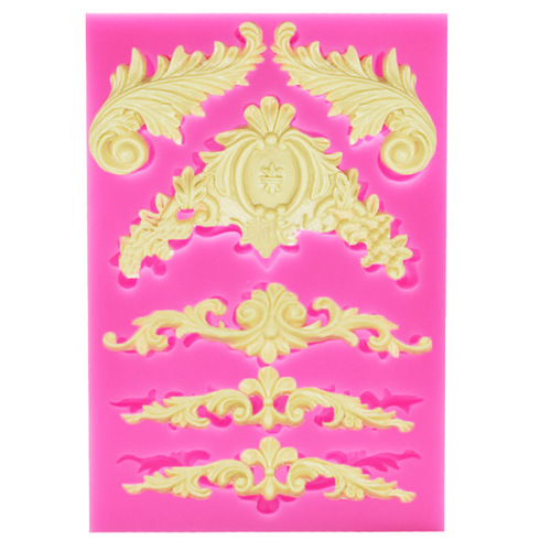 Elegant European Retro Lace Pattern Silicone Mold, Engraved Flower Chocolate Cake Decoration Fondant Mold