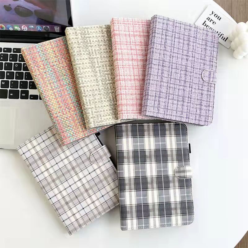 适用iPad10.2平板保护套Air54编制壳Pro11带搭扣红米pad2新款外壳