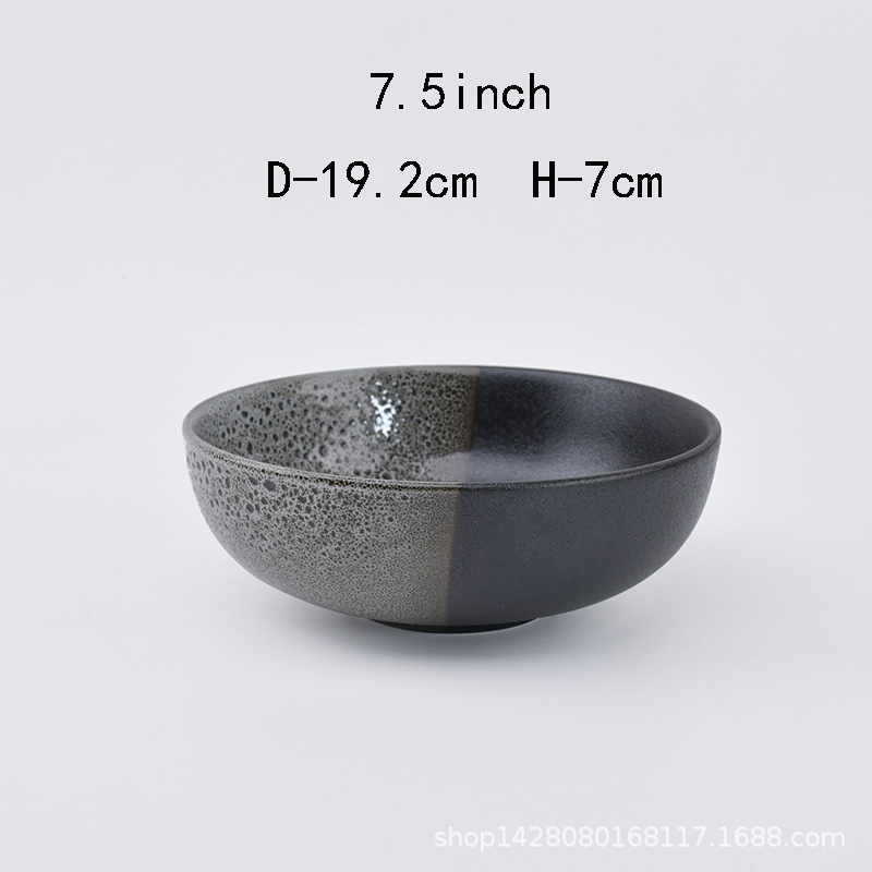 Japonés de 8 pulgadas retro Douga bowl restaurante de fideos tazón de sopa de sopa de lino sopa de sopa de caracoles en polvo de hotel comercial gran tazón de fideos tazón de fideos