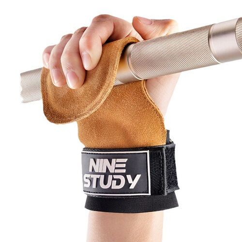 Deadlift booster belt fitness gloves pull-up training back grip strength men's and women's cowhide palm protector wrist horizontal bar auxiliary belt