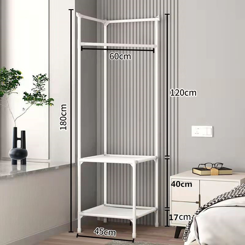 Estante de esquina de pared estante de esquina estante de ropa de esquina estante de sombrero tipo suelo de almacenamiento colgante estante de ropa de dormitorio estante de ropa doméstica multifuncional image 6