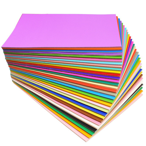 Colorful hard cardboard 4k/4 open thickened origami large sheet kindergarten colored paper paper-cut children's handmade paper diy material
