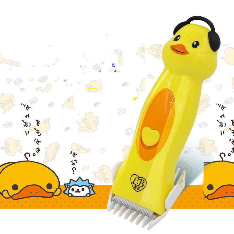 source Aibo baby Electric Barber Cartoon Yellow duck children waterproof baby Mute Electric clippers