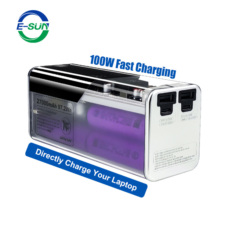 El Cyberpunk| Fuente de alimentación portátil de 100W| 27000mAh de gran capacidad| Soporte de litio eléctrico