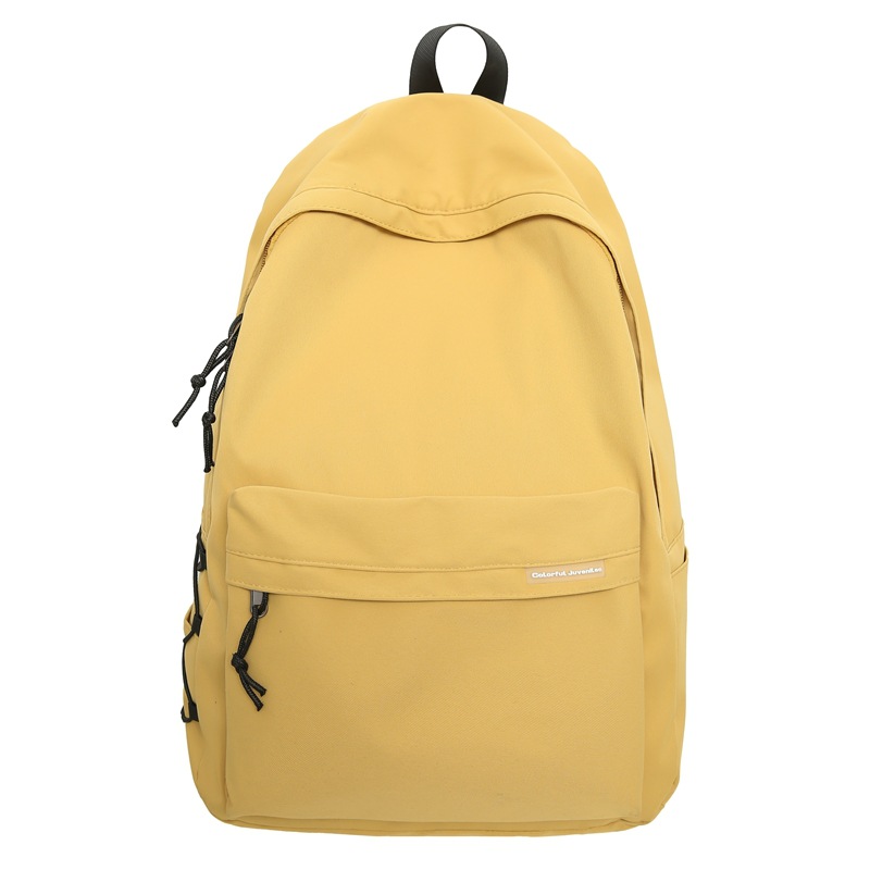 2024 nueva mochila simple de color sólido, estudiantes de secundaria y preparatoria, mochila escolar de viaje de gran capacidad al por mayor