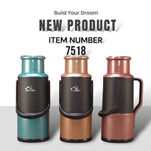 米色7518塑料保温瓶暖壶3.2L升茶瓶开水瓶Vacuumflask大容量保温