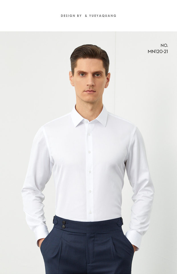 Áo sơ mi nam Oxford cotton dài tay không cần ủi form vừa vặn — Sky Blue-Dài tay-Nam-25, Trắng-dài tay-nam-21, Xám hồng-dài tay-nam-30 chi tiết 23