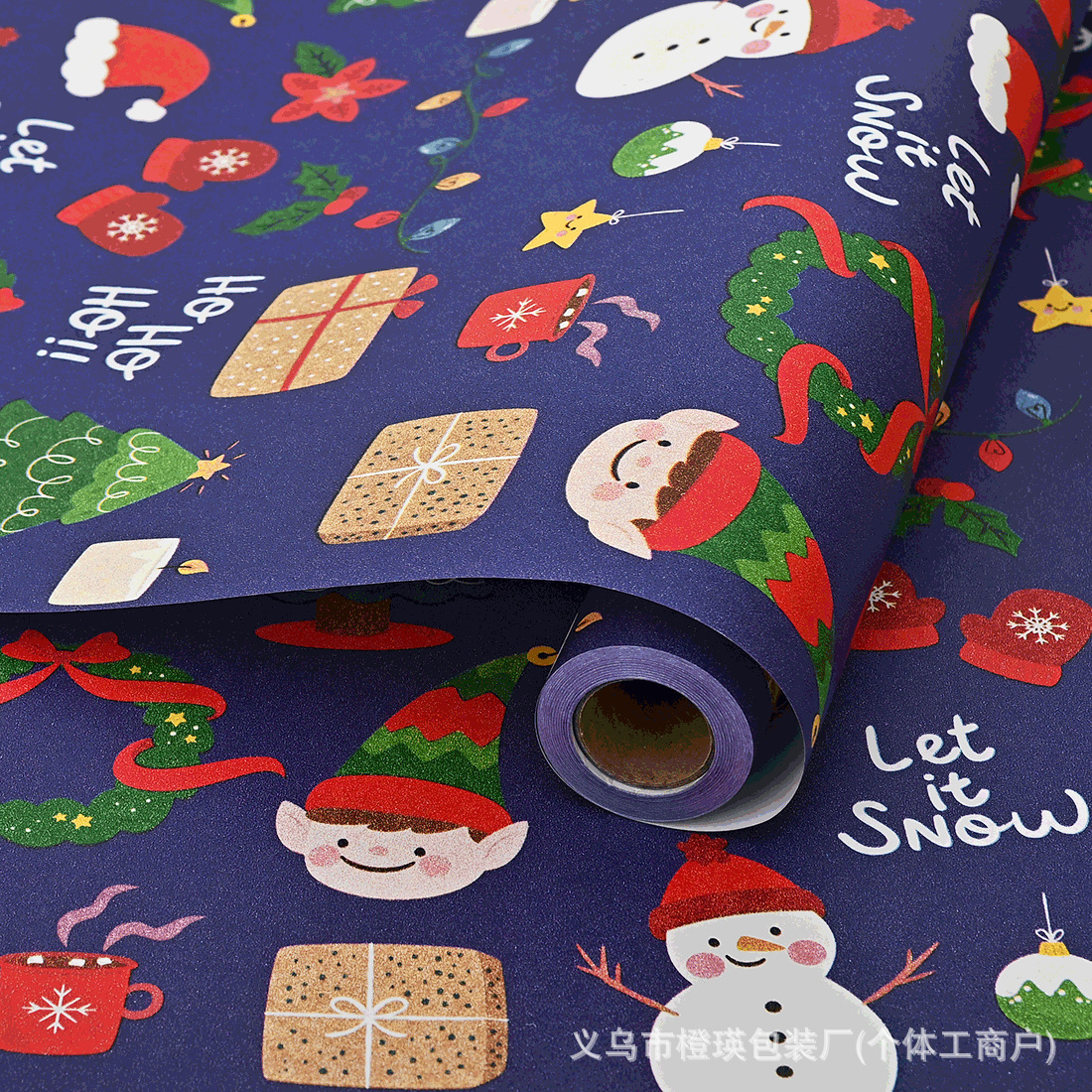 【파란 눈사람 선물】; 크기: 폭 50cm 길이 10m