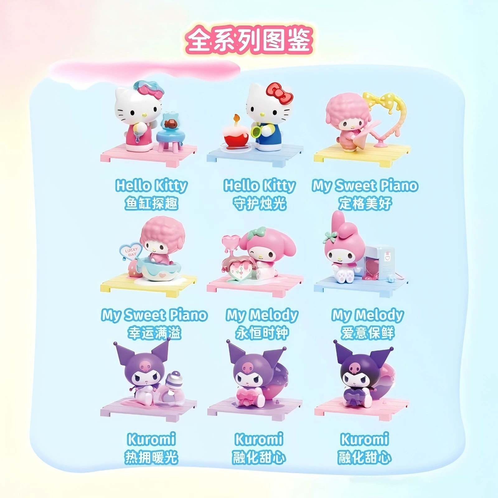 Подвесная плюшевая слепая коробка (Sanrio) — серия Angel Garden и персонажи, коллекционные мини-игрушки