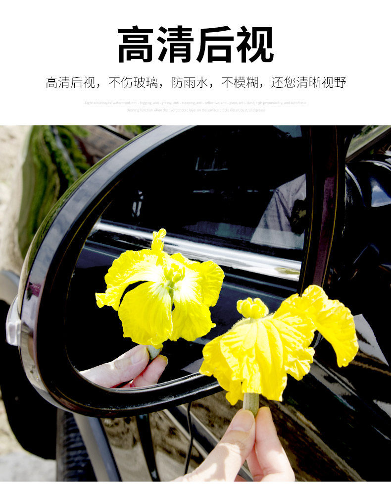 Car Anti-Rain Film, Anti-Fog, Waterproof Rearview Mirror Film