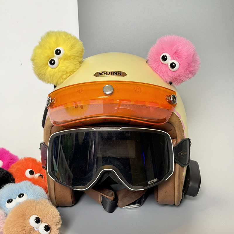 Helmet Decoration Doll Big Eye Accessories Electric Car Helmet Decor