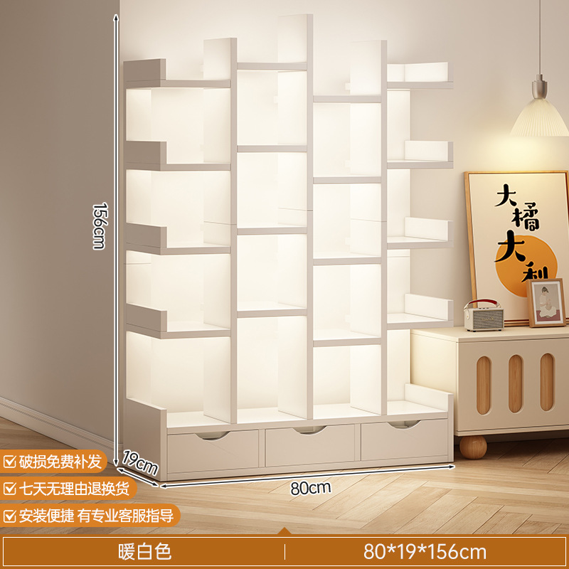 Estante de libro de piso integrado contra la pared esquina simple sala de estar de almacenamiento doméstico de estudiantes armario de pared librería