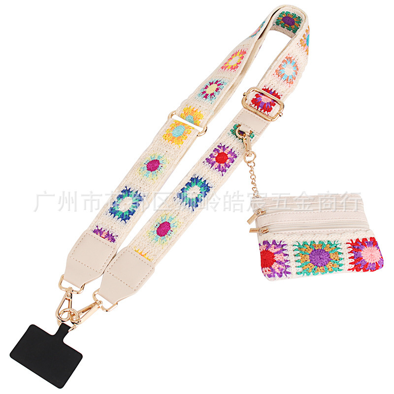 Cross-border Amazon Bohemian Mobile Phone Shoulder Strap with Coin Purse Crossbody Shoulder Strap Adjustable Cross-border Amazon Bohemian Mobile Phone Shoulder Strap with Coin Purse Crossbody Shoulder Strap Adjustable