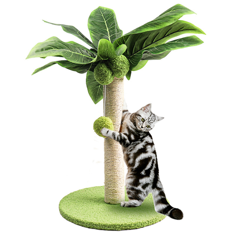 Cross-Border Hot-Selling Cat Scratching Post, Cat Tree, Integrated Sisal Coconut Tree, Cat Climbing Frame, Toy Tree-Shaped Cat Scratching Post, Cat Claw Sharpening Tool