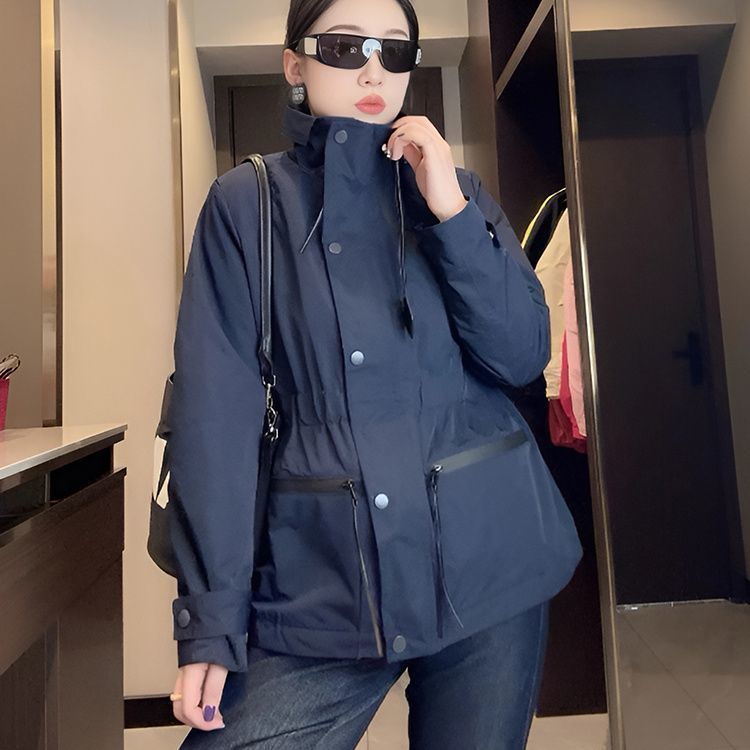 2025春秋款新款大码时尚百搭潮流冲锋衣女工装风高级设计夹克|undefined
