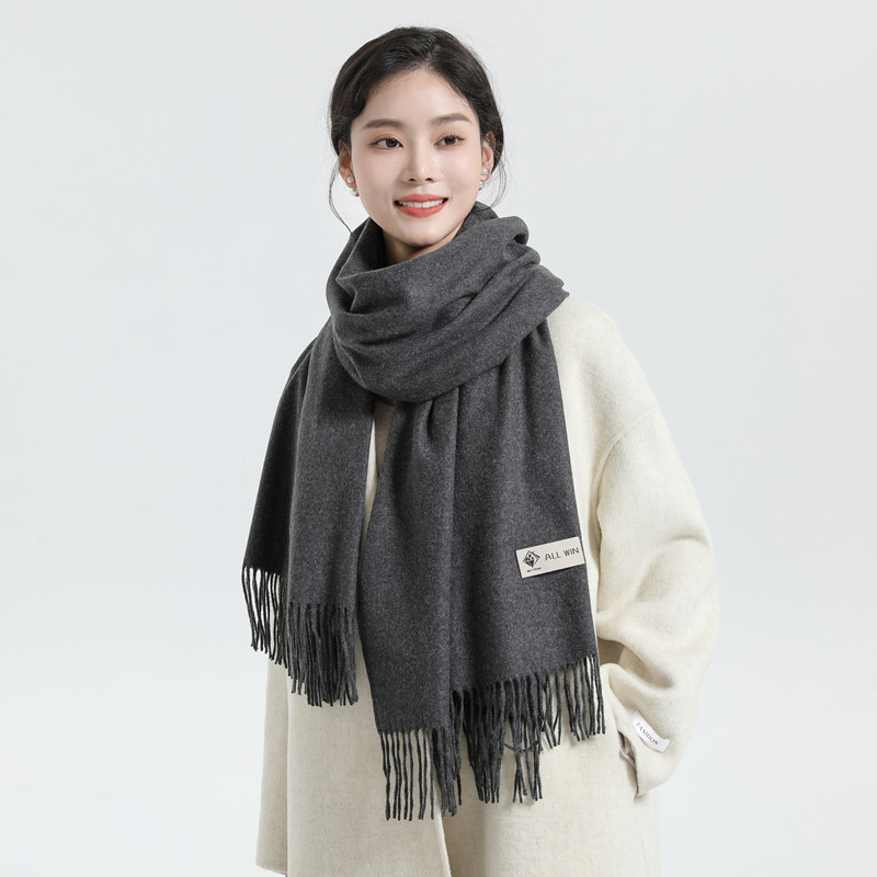 Wool Cashmere Scarf For Women And Men Winter Warm Shawl_voghion.com