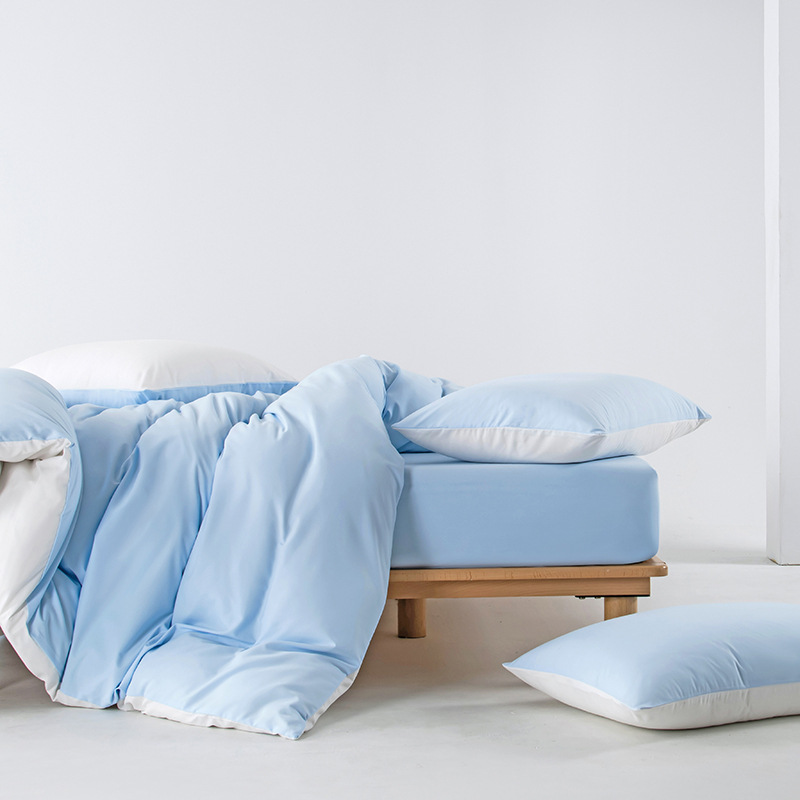 Light blue and white