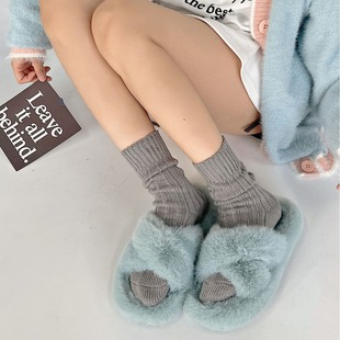 AMUSIVE thick line socks women's cotton socks sweat-absorbent breathable loose moon cotton piled socks thick ins