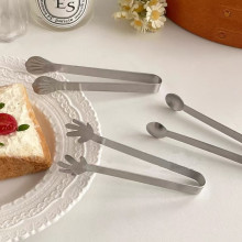 不锈钢冰块夹不脏手零食夹可爱迷你小夹子咖啡方糖夹食物夹面包夹