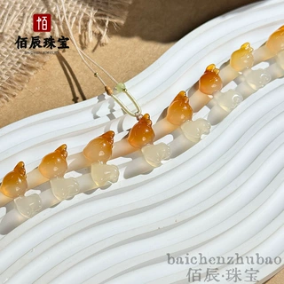 天然高冰俏色立体小鹿玉髓吊坠男女款梅花鹿玛瑙项坠饰品卡通坠