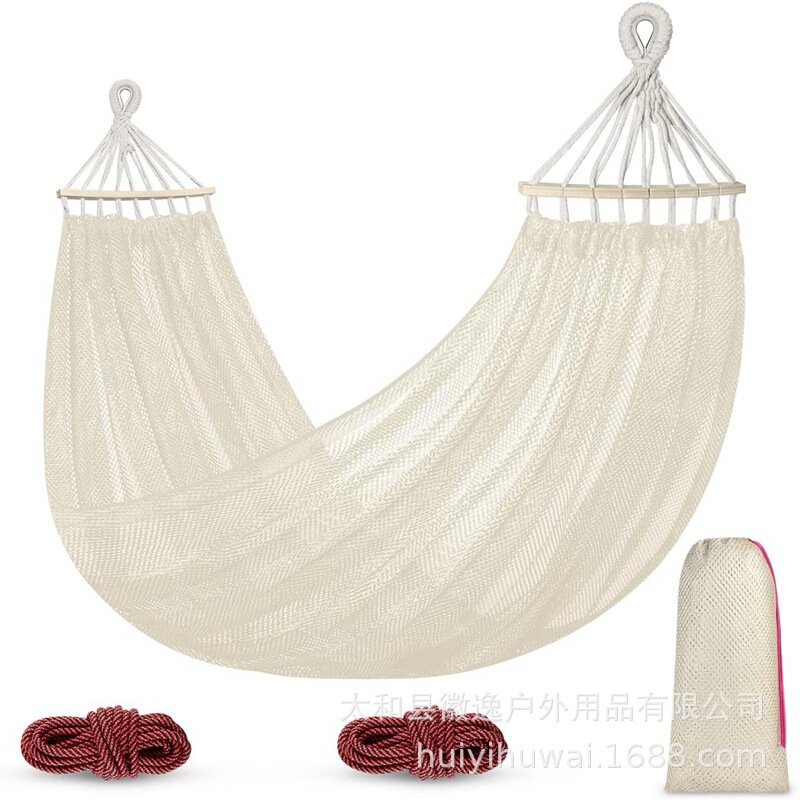 Breathable ice silk mesh hammock outdoor anti-rollover single double swing camping children adult hammock in stock wholesale Breathable ice silk mesh hammock outdoor anti-rollover single double swing camping children adult hammock in stock wholesale