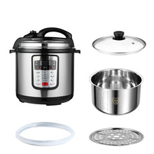 家用电压力锅304不锈钢高压锅3L5L6L8L12L智能操控蒸煮一体多功能