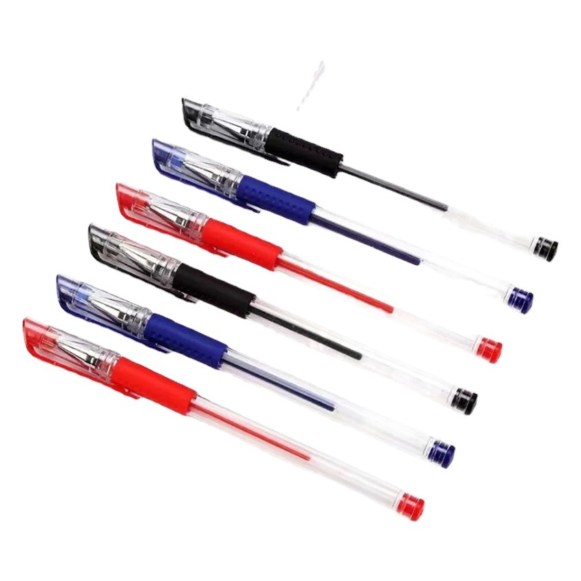Pluma roja pluma de gel estudiante firma DE NEGOCIOS pluma papelería cultural suministros creativos al por mayor pluma transparente 0,5 negro