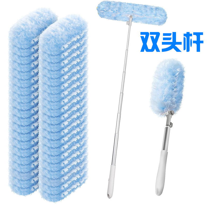 Double-sided dust duster replacement set, disposable dust duster kit for furniture, blinds, ceiling fans, cleaning and dust removal tools