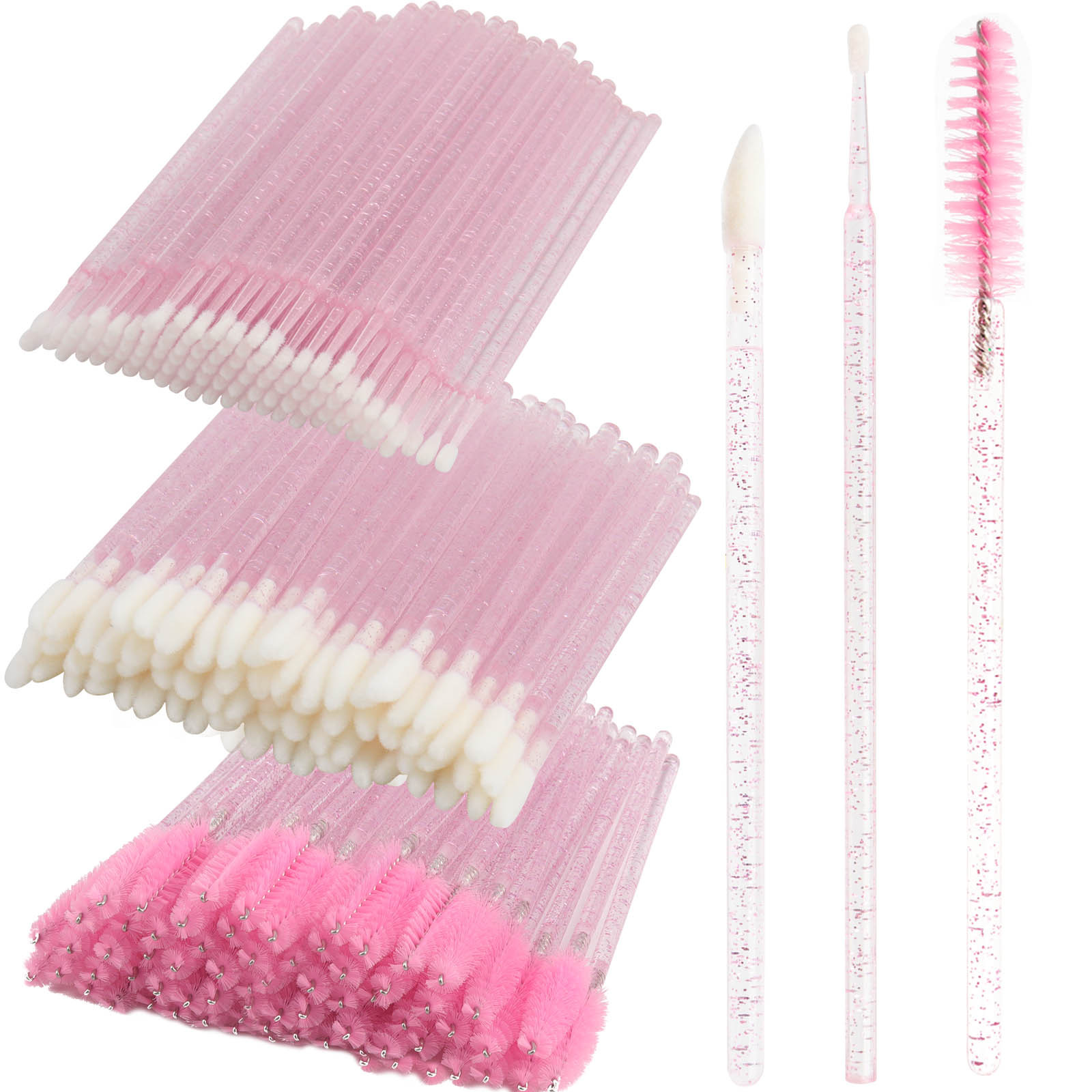 Factory Direct Sales of Disposable Crystal Rod Eyelash Brushes, Eyelash Curlers, Eyelash Combs, Lip Brushes, Micro Brushes, and Beauty Tools