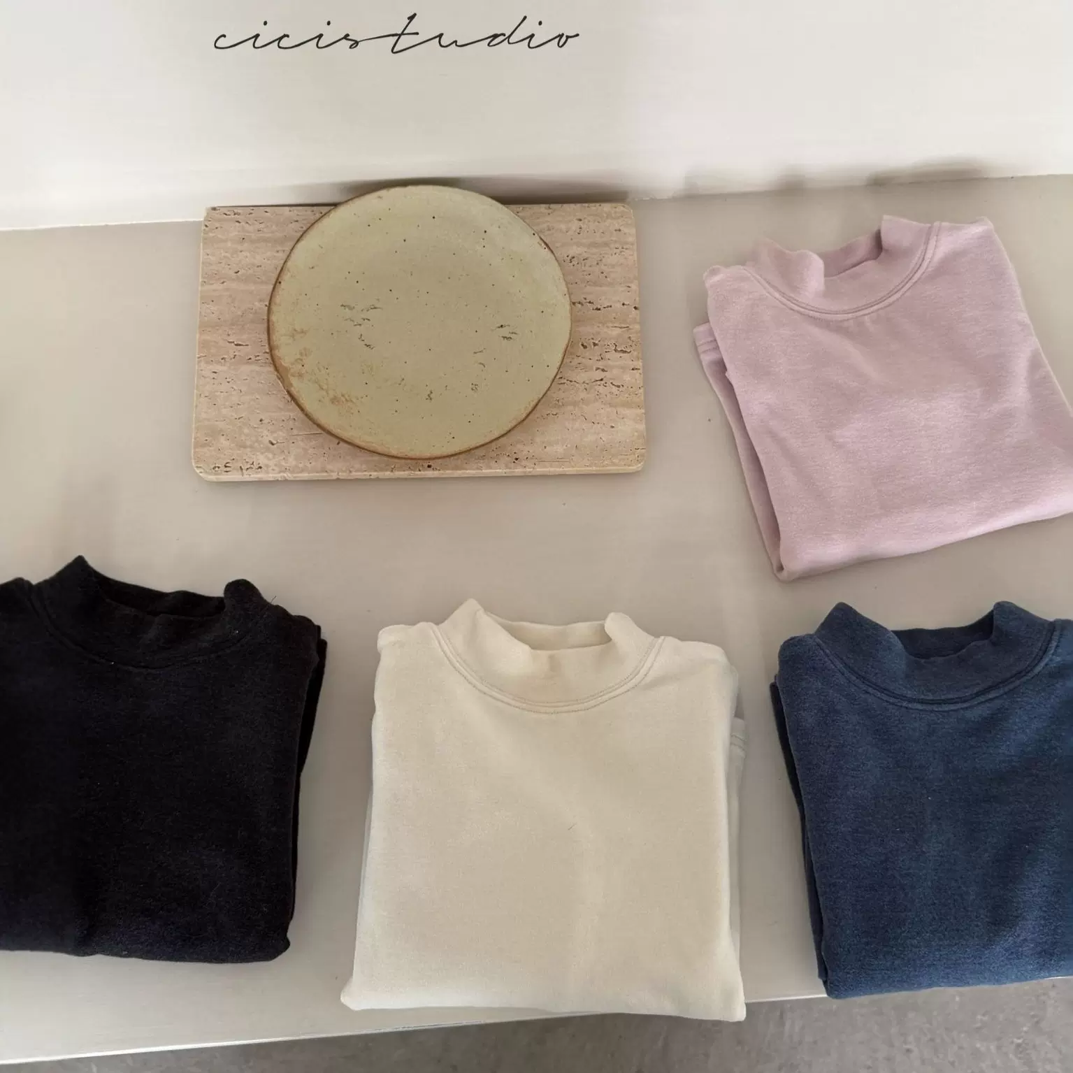 男女儿童秋冬韩版纯色休闲百搭半高领打底衫宝宝长袖秋衣内搭T恤