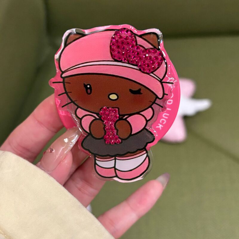 创意点钻美人鱼kitty猫支架适用magsafe磁吸手机壳桌面懒人神器|undefined