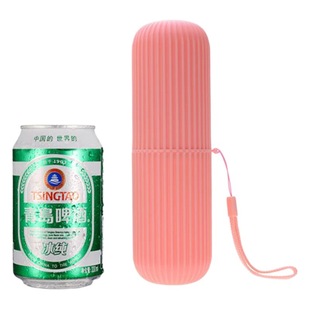 Vertical Stripe Portable Wash Mouth Cup Travel Toothbrush Box Toothbrush Cup Toothbrush Box Toothpaste Storage Cylinder