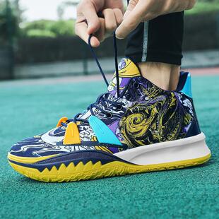 Personal cross-border foreign trade color matching basketball shoes men's mandarin duck actual combat concrete anti-skid running shoes for teenagers men and women