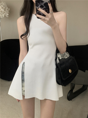 開叉修身顯瘦小清新背心吊帶夏季2023年設計感小眾獨特别致上衣女