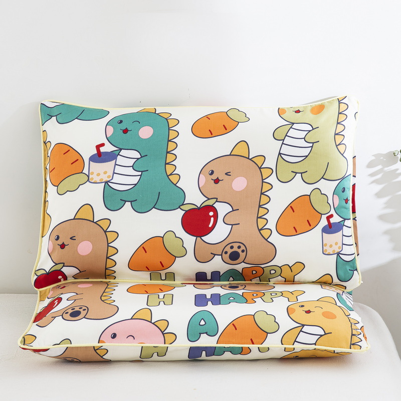 Almohada para niños de jardín de infantes AB cara Almohada de terciopelo de guisantes de algodón Almohada de almohada desmontable para niños de uno a diez años