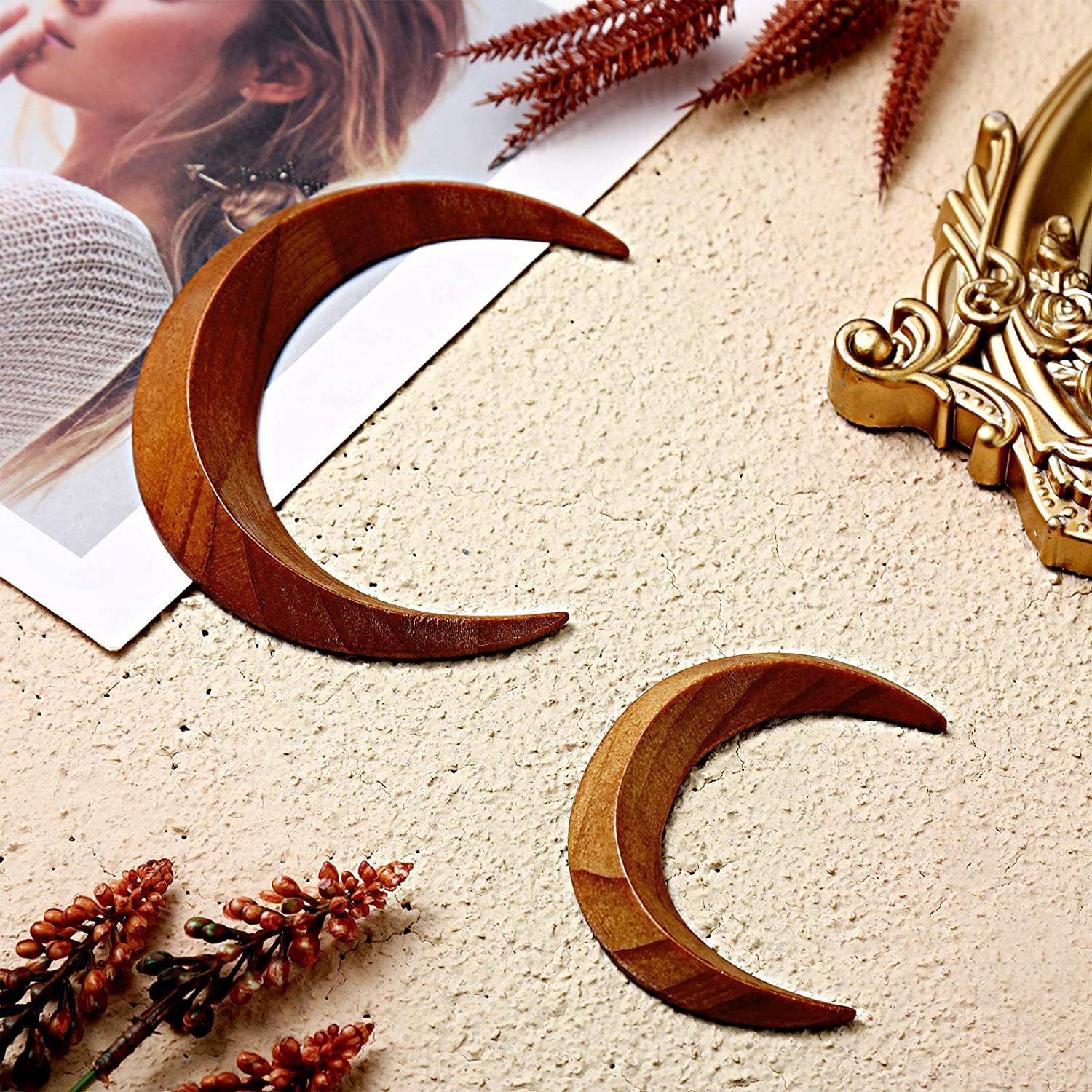 Venta caliente transfronteriza Luna horquilla de pelo en forma de media luna horquilla de pelo rizador al por mayor venta exterior de madera venta caliente