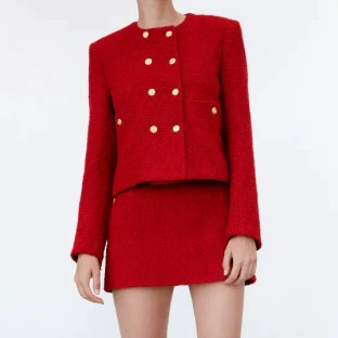 Трансграничная европейская и американская женская одежда AliExpress INS взрывной текстурированный двубортный пиджак текстурированные шорты набор