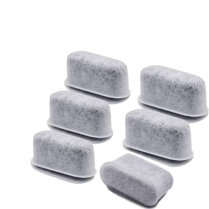 6 Pieces in 1 Pack Fda Factory Wholesale Cuisinart Coffee Machine Delonghi Braun Coconut Shell Charcoal Filter Element