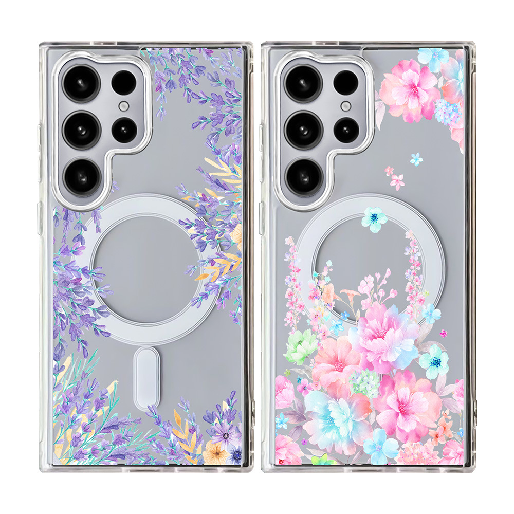 40g Weight Samsung Applicable Brands Phone Cases Classification PC, tpu Material Flower Pattern Simple Style, Classic Style Style PC Tpu Flower Simple Style Classic Style Phone Cases Phone Accessories 5