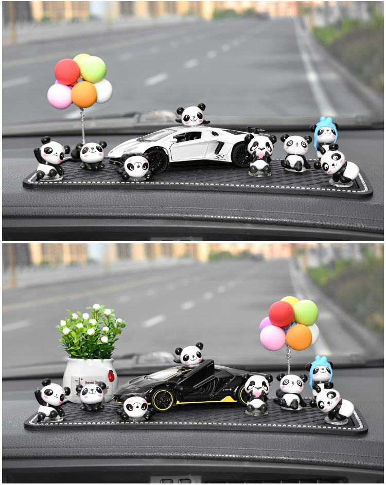 남성과 여성 자동차 선물을위한 새로운 모델 럭셔리카 로고 센터 콘솔 실내 장식 자동차 아로마 테라피 팬더 장식품