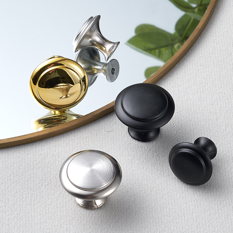 Minimalist modern single hole stainless steel mushroom handle cabinet handle gold cabinet door drawer handle round small handle