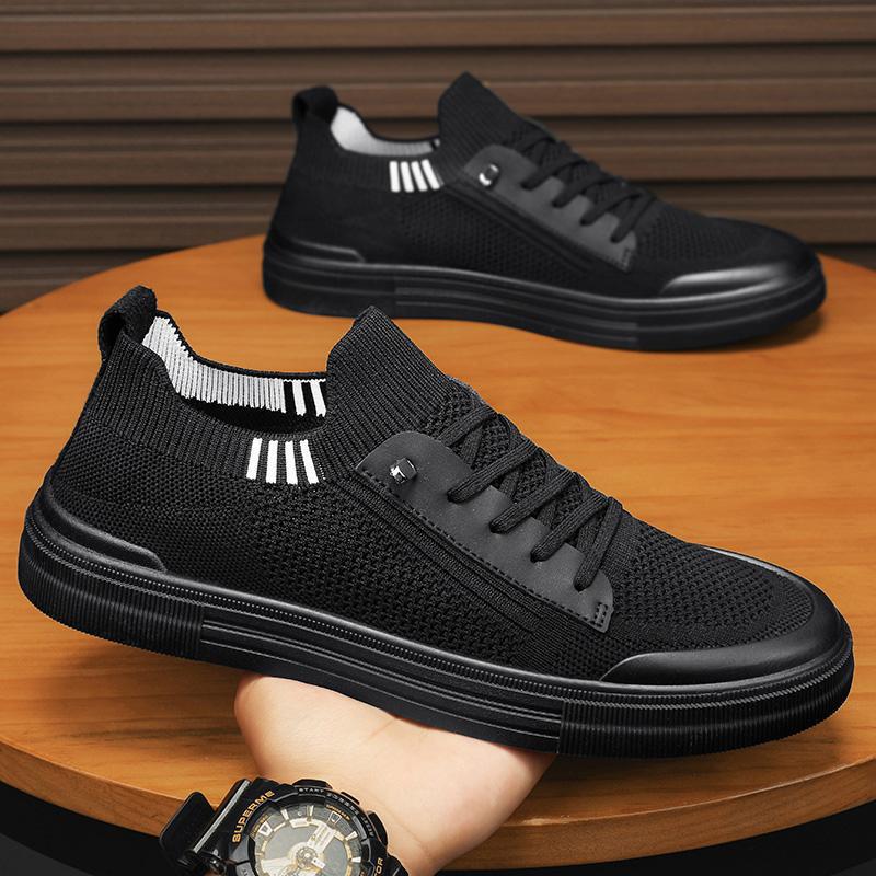 Primavera y verano nuevos zapatos de hombre de un solo pie transpirables delgados zapatos casuales transpirables de tejido aéreo juvenil zapatos de panel de malla image 7