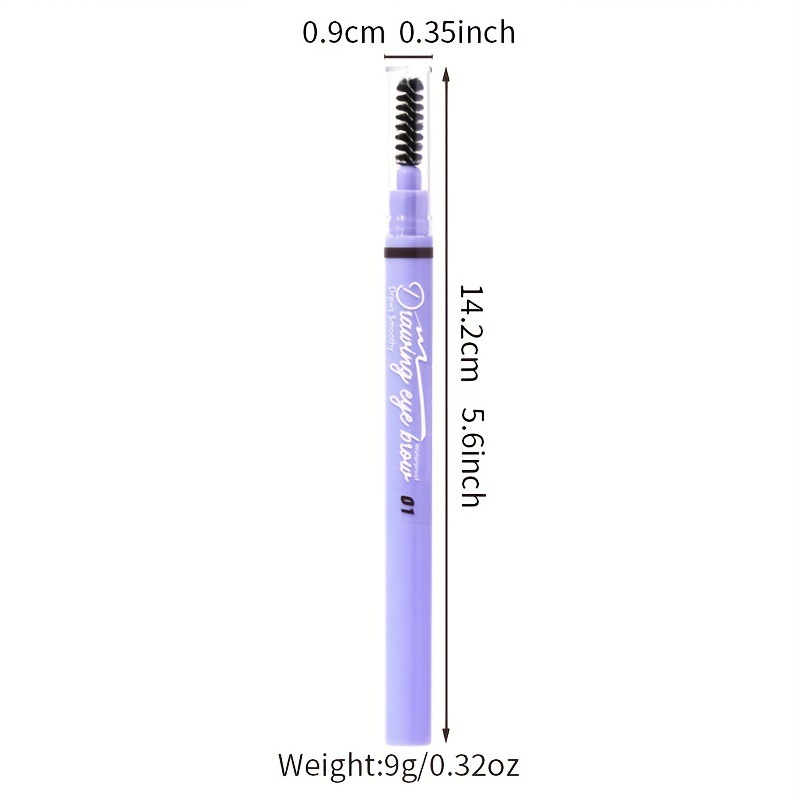 (Display box) USHAS 2-in-1 function, professional makeup micro eyebrow pencil_voghion.com