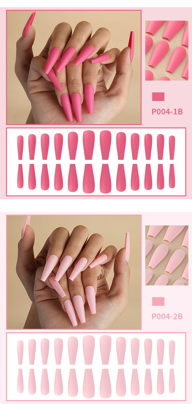 Fashion Solid Color Resin Wear Manicure 24 Pieces display picture 2