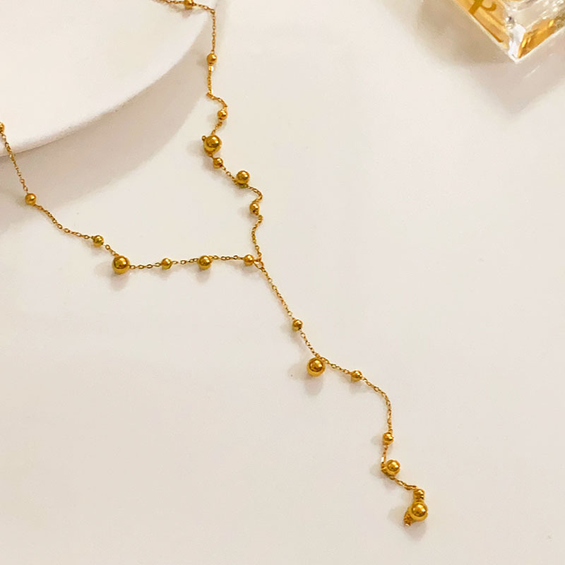 18K Real Gold Plated Plating Material 304 Stainless Steel Pendant Material Wholesale Jewelry Casual Simple Style Round Titanium Steel Pendant Necklace