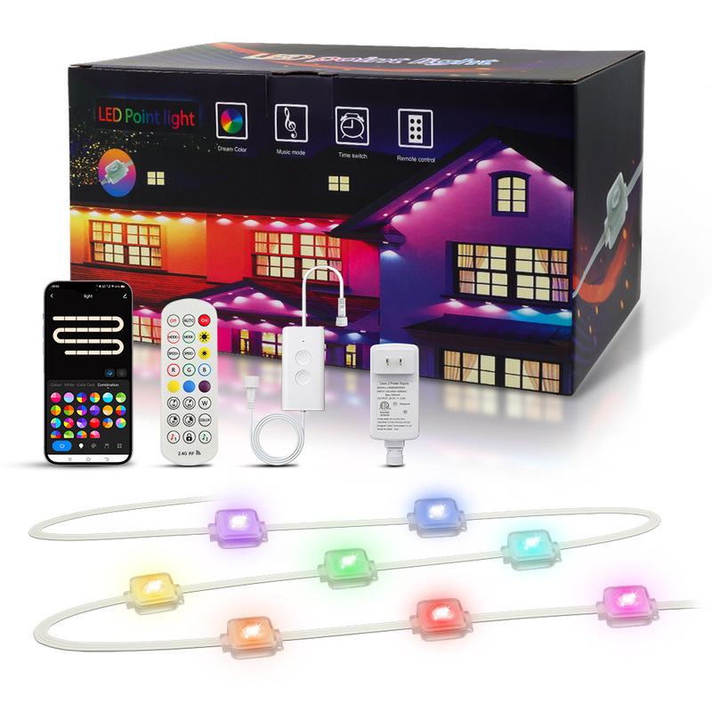 RGBIC eaves light Wi-Fi Bluetooth APP control outdoor waterproof eaves light Christmas decoration eaves light