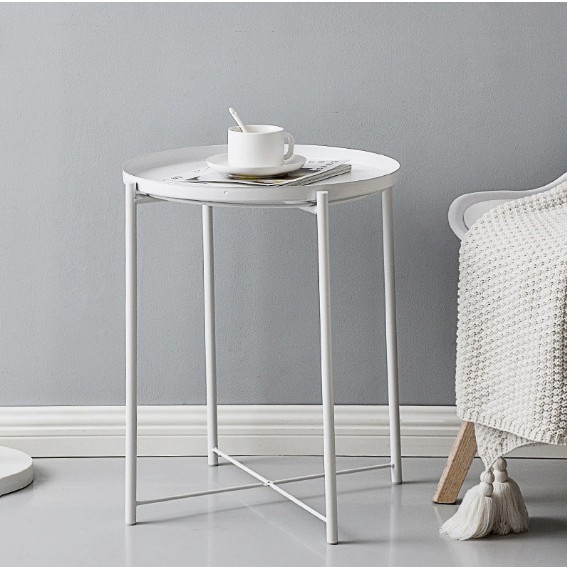 Comercio exterior sofá nórdico sala de estar hierro forjado desmontaje mesa de té ocio pequeña mesa redonda dormitorio balcón mini mesa de té