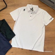 2025夏季男士新款商务恤硅胶夏季运动翻领透气上衣速干休闲短袖ZS